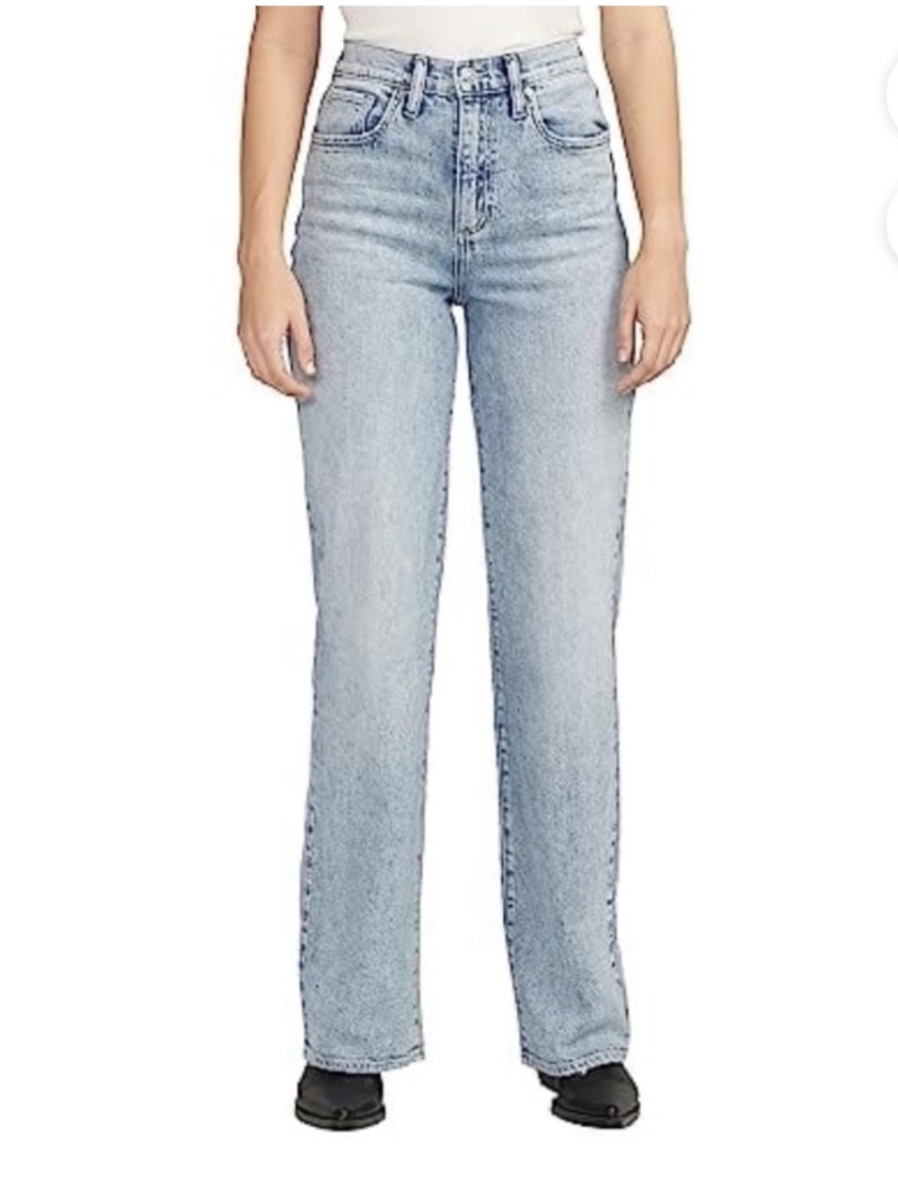 Silver Jeans Authentic Curvy High Slim Straight Jeans Size 10